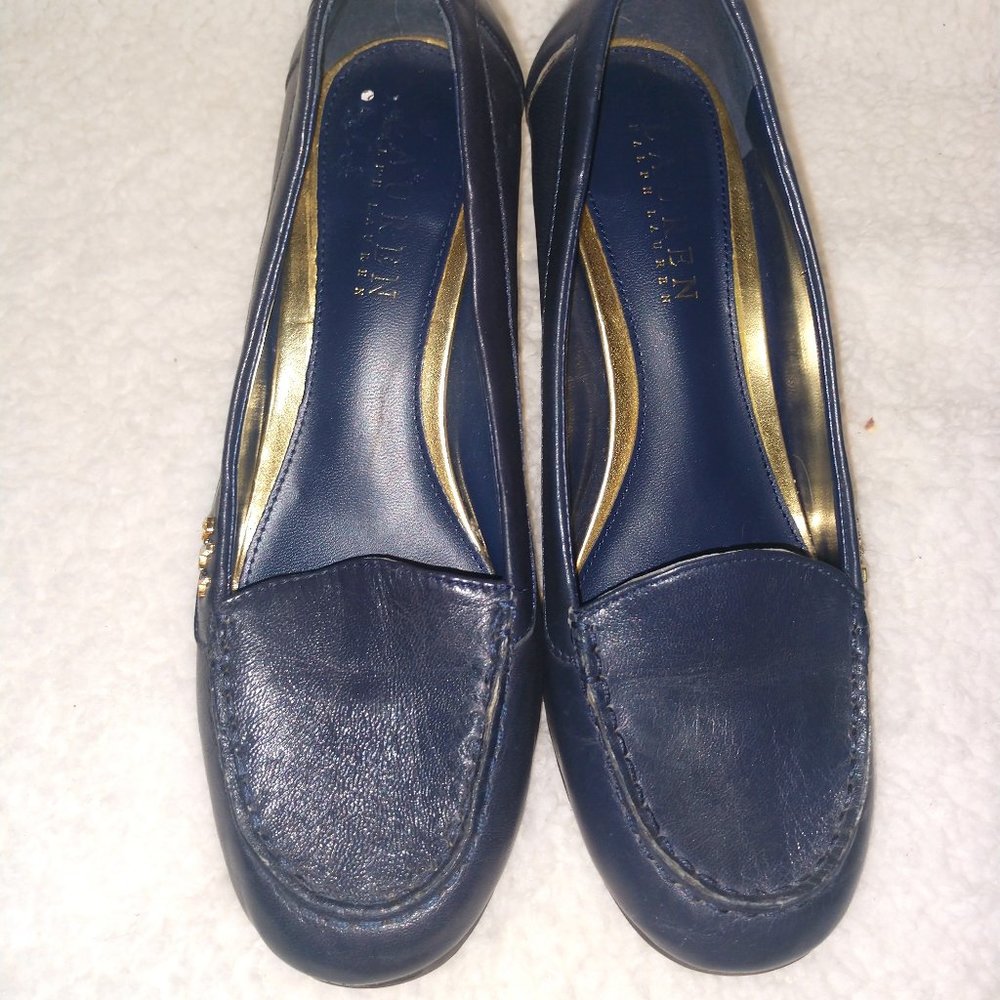 Ralph Lauren Navy Loafers,  SZ 6B